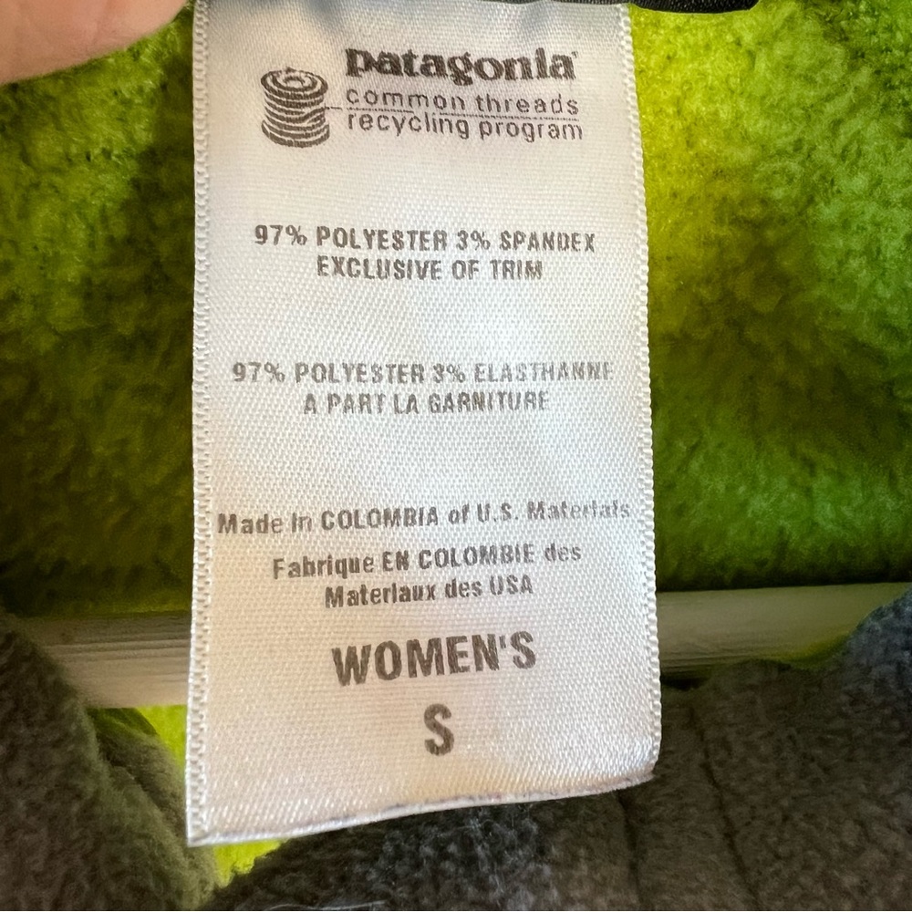 Patagonia R2 Regulator Fuzzy Fleece Zip Light Lime Green Jacket - Picture 7 of 10